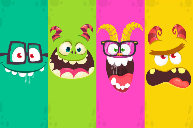 cute-halloween-monster-faces-expressions-nbsp-vector-set