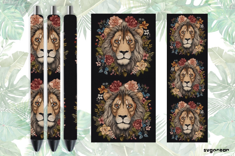 embroidery-lion-pen-wraps-sublimation