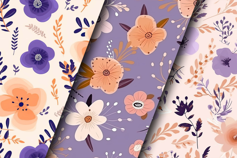 cute-purple-amp-beige-flower-digital-papers