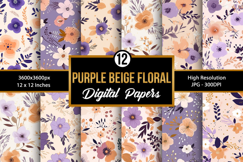 cute-purple-amp-beige-flower-digital-papers