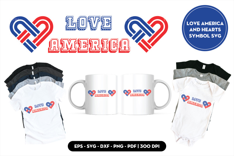 love-america-and-hearts-symbol-svg