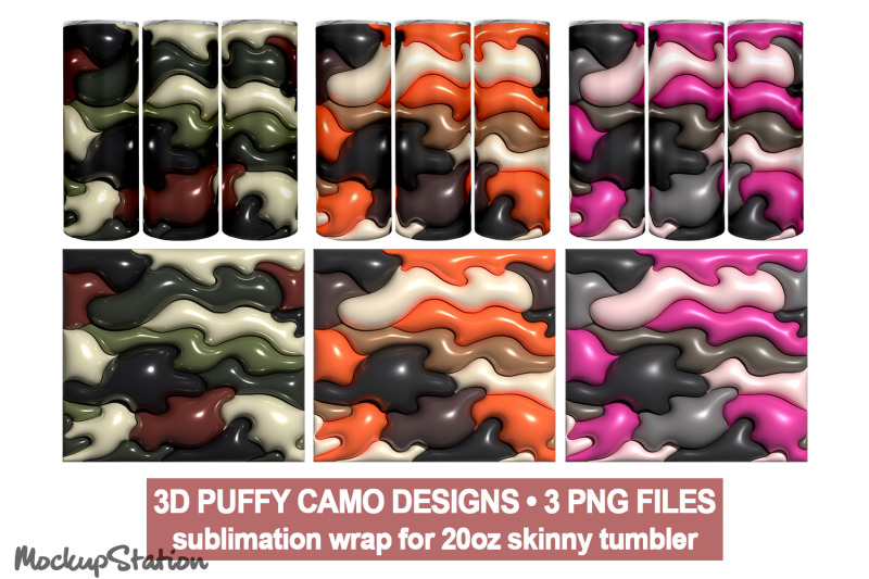 3d-inflated-camo-tumbler-wrap-design-sublimation-png-bundle-puff-png