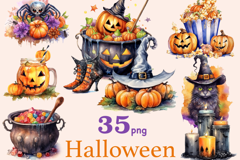 halloween-clipart-bundle-jack-o-lantern-images