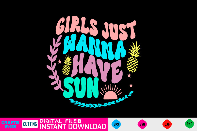 girls-just-wanna-have-sun-svg-retro-design