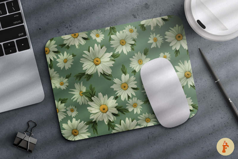 vintage-daisy-flower-mouse-pad-bundle