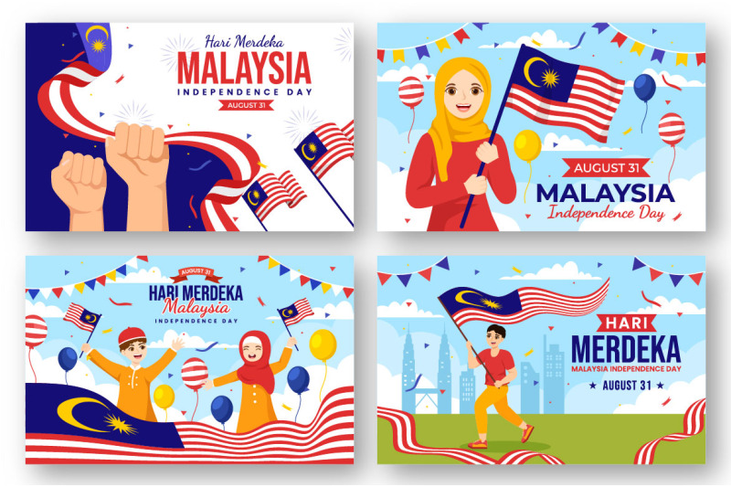 20-malaysia-independence-day-vector-illustration