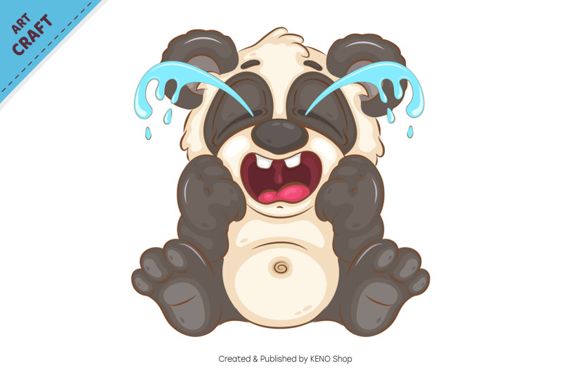 cartoon-crying-panda-animal-art