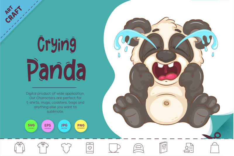 cartoon-crying-panda-animal-art