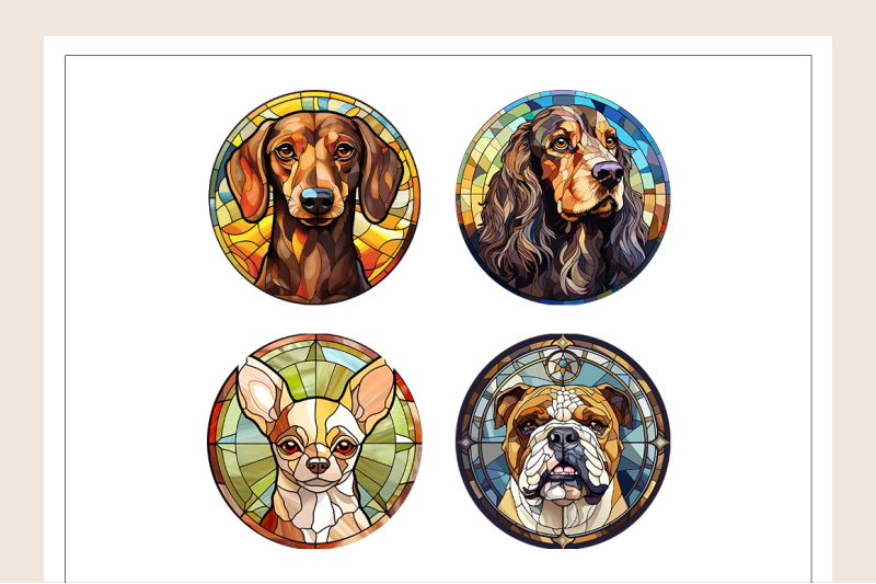 stained-glass-dog-collection