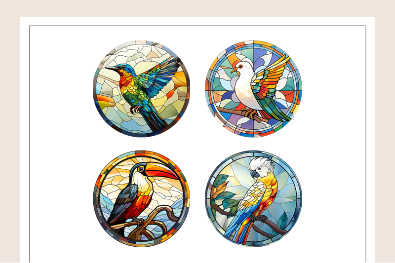 stained-glass-bird-collection