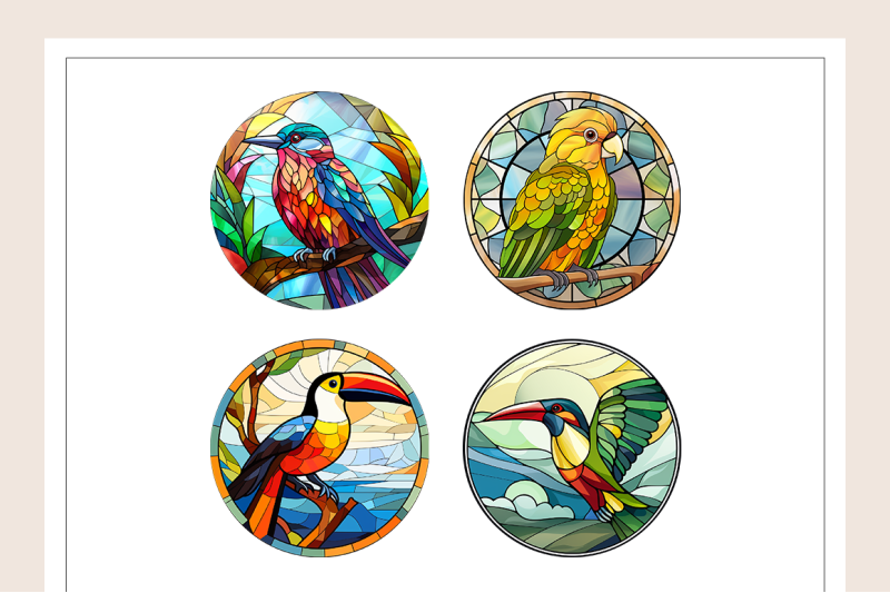 stained-glass-bird-collection