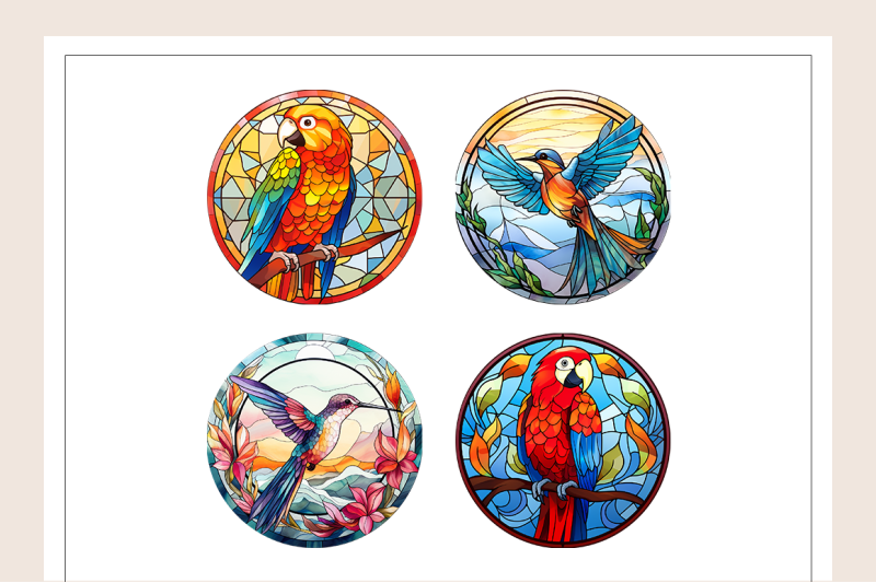 stained-glass-bird-collection