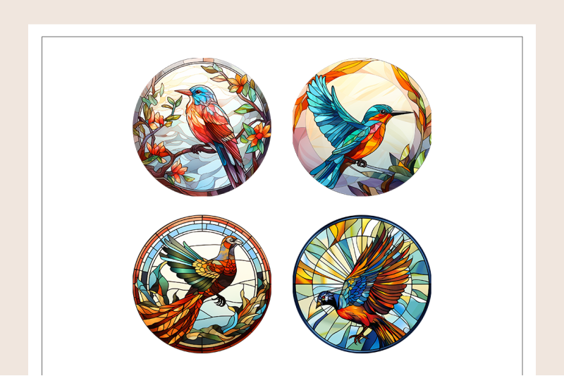 stained-glass-bird-collection