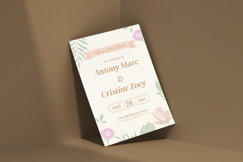 organic-flower-wedding-invitation