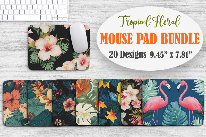 tropical-floral-mouse-pad-bundle