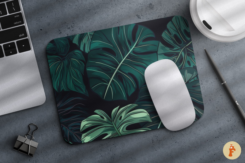 tropical-leaves-mouse-pad