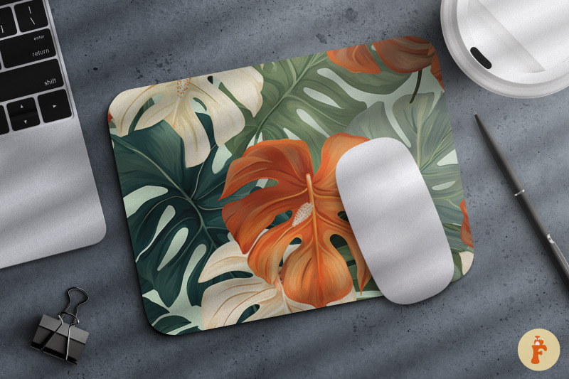 tropical-monstera-leaves-mouse-pad