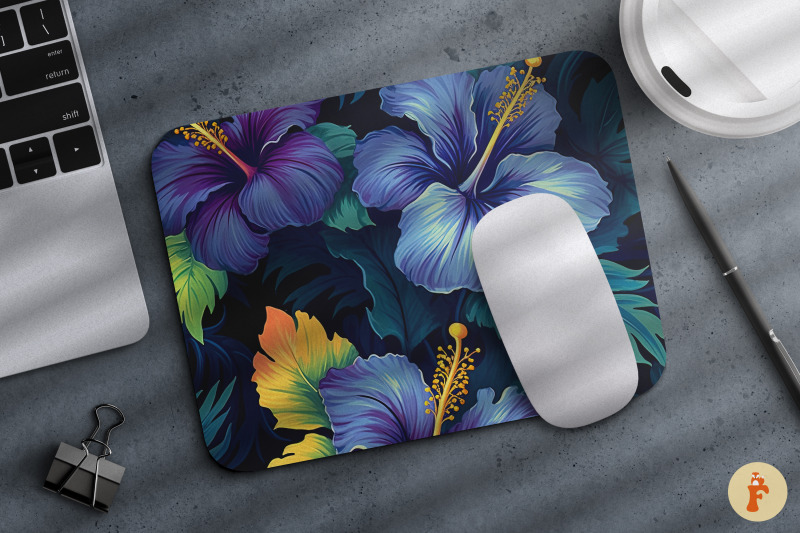 hibiscus-flower-blue-purple-mouse-pad