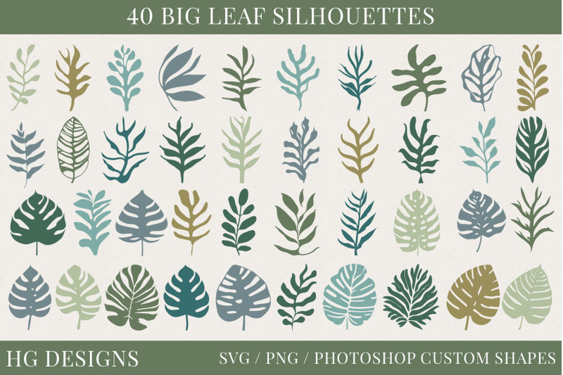 big-leaf-shapes-svg-collection