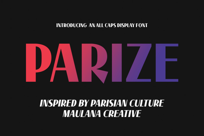 parize-display-font