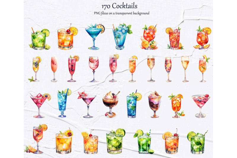 cocktail-clipart-cocktails-watercolor-bundle-alcohol-drinks-clipart