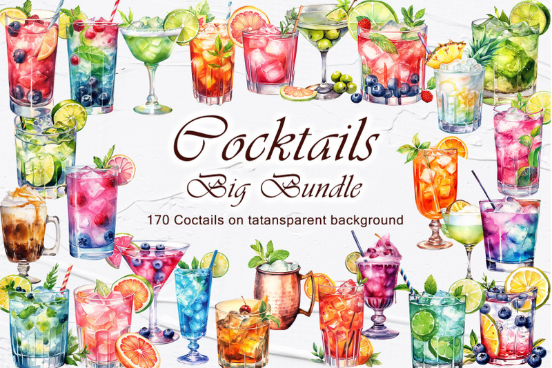 cocktail-clipart-cocktails-watercolor-bundle-alcohol-drinks-clipart