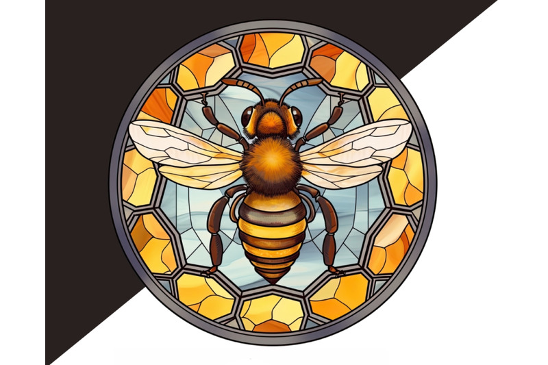 honey-bees-png-stained-glass-clipart