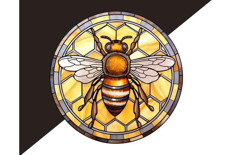 honey-bees-png-stained-glass-clipart