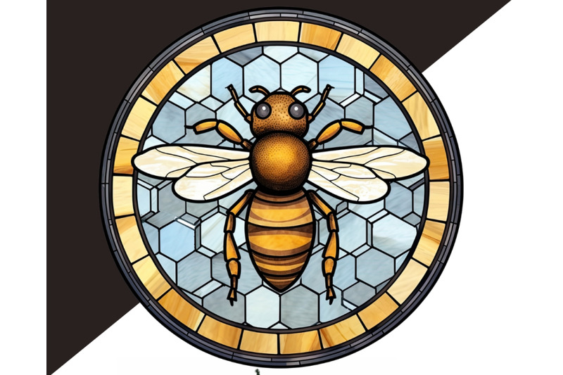 honey-bees-png-stained-glass-clipart