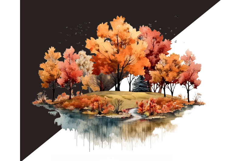 watercolor-autumn-fall-landscape-png-clipart