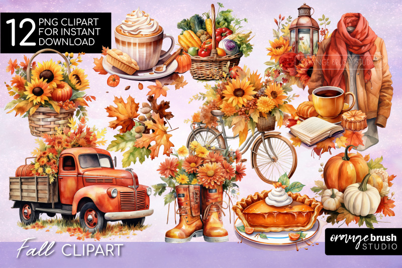 fall-sublimation-bundle-watercolor-autumn-clipart-png