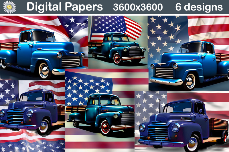 patriotic-truck-illustration-american-flag-digital-paper