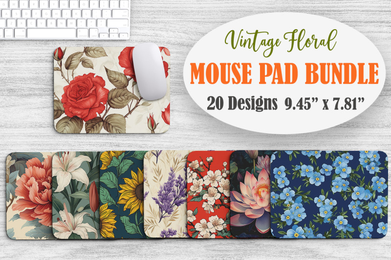 vintage-floral-mouse-pad-bundle