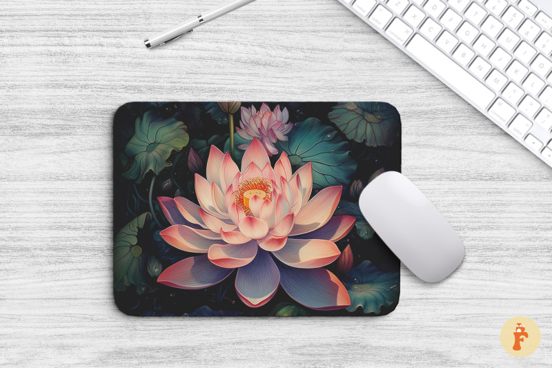 vintage-lotus-mouse-pad