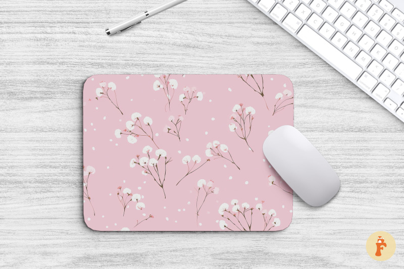 babys-breath-flowers-mouse-pad