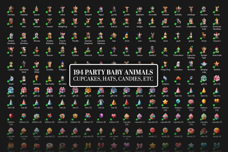 194-baby-animals-birthday-party-clipart-shower-decor