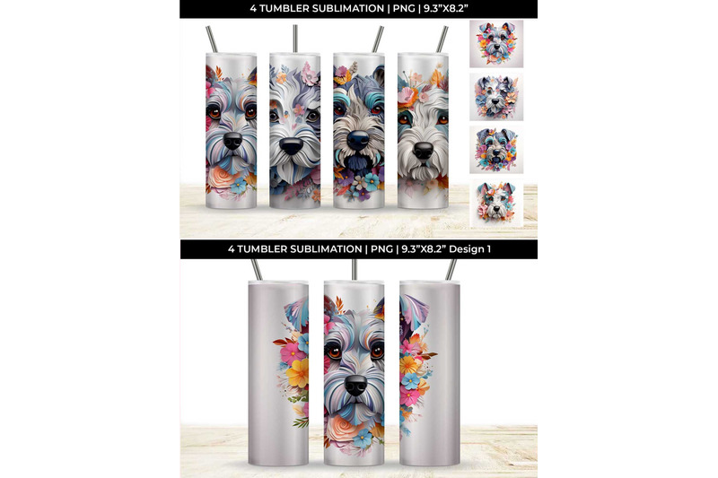 3d-floral-fantasy-schnauzer-tumbler-wrap-sublimation-png-bundle