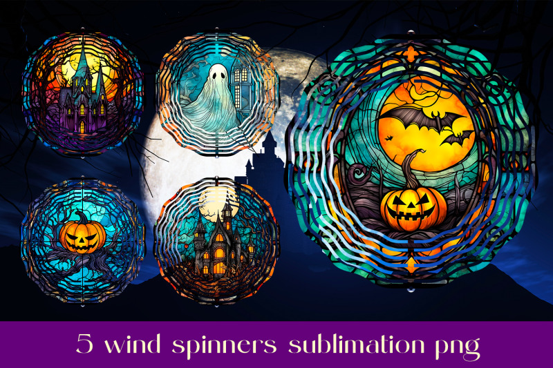 halloween-wind-spinner-sublimation-spooky-wind-spinner-bundle