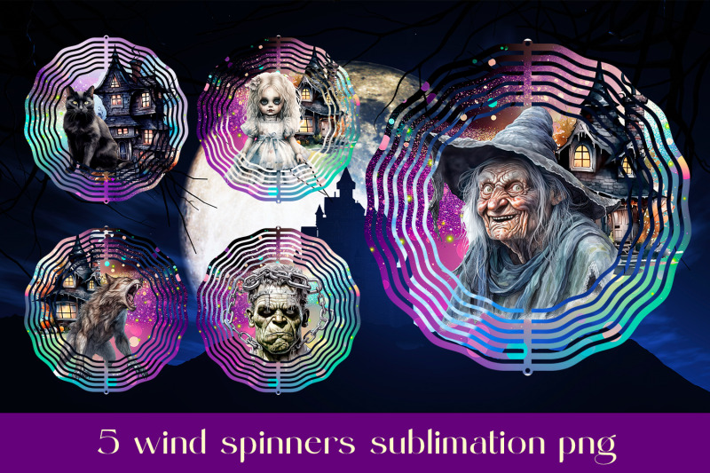 halloween-wind-spinner-sublimation-spooky-wind-spinner-bundle
