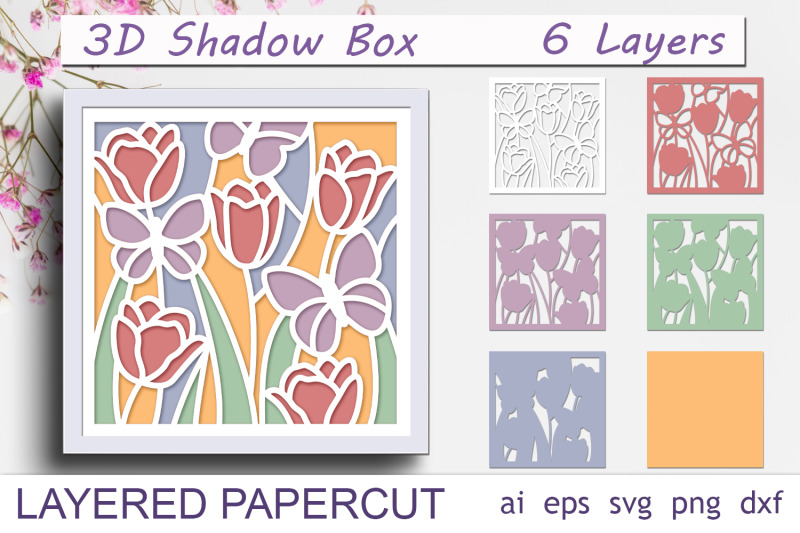 flowers-with-butterfly-3d-shadow-box-layered