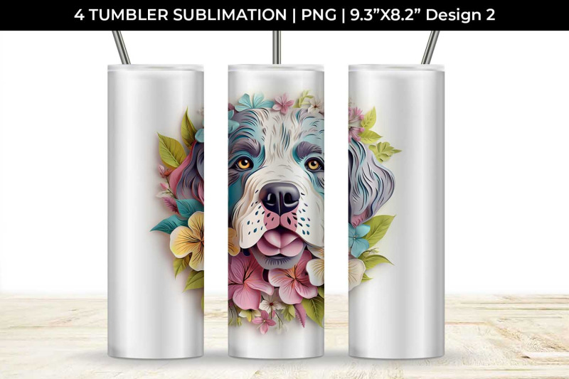 3d-floral-fantasy-saint-bernard-tumbler-wrap-sublimation-png-bundle