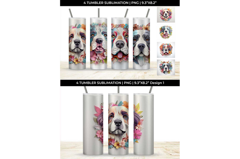 3d-floral-fantasy-saint-bernard-tumbler-wrap-sublimation-png-bundle