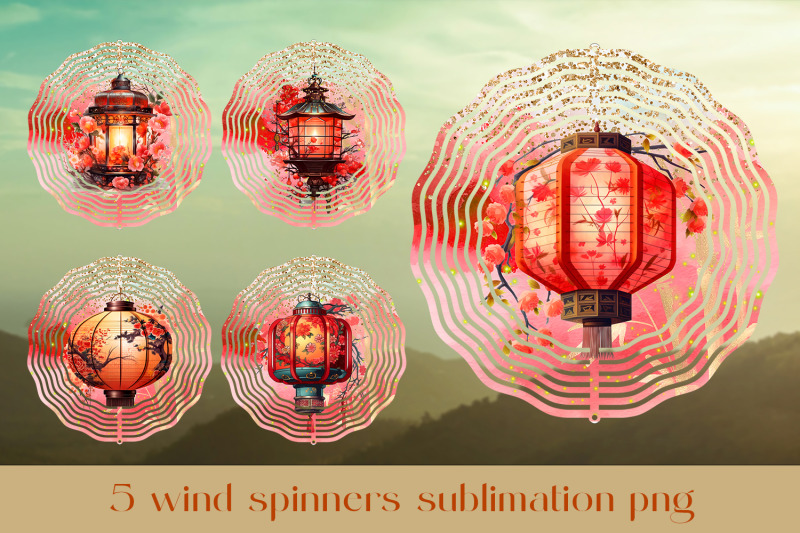 japanese-wind-spinner-sublimation-lantern-wind-spinner-bundle