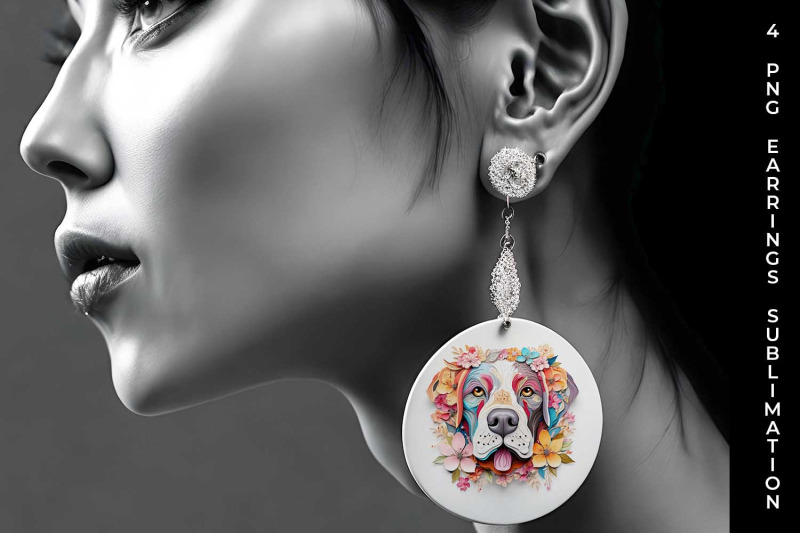 3d-floral-fantasy-saint-bernard-earrings-sublimation-png-bundle