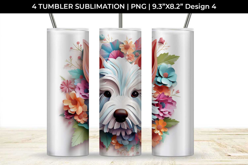 3d-floral-fantasy-westie-tumbler-wrap-sublimation-png-bundle