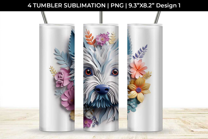 3d-floral-fantasy-westie-tumbler-wrap-sublimation-png-bundle