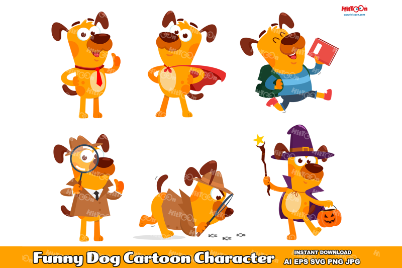 funny-dog-cartoon-mascot-character-flat-design-1