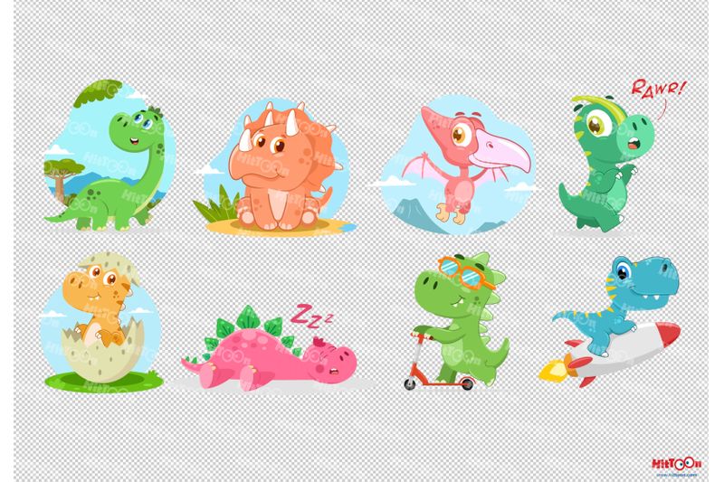 cute-dinosaurs-characters-clip-art-vector-illustrations