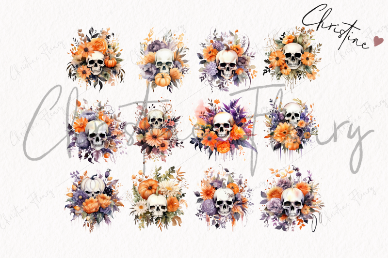 27-watercolor-halloween-skulls-florals