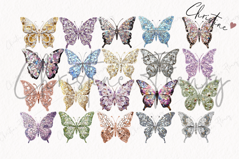 48-mosaic-butterfly-clipart